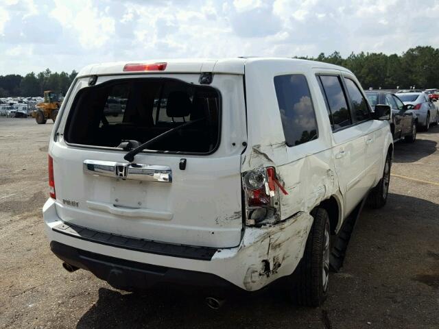 5FNYF3H41EB008563 - 2014 HONDA PILOT EX WHITE photo 4