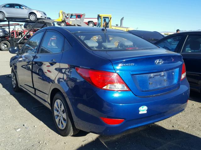 KMHCT4AE3FU818910 - 2015 HYUNDAI ACCENT GLS BLUE photo 3