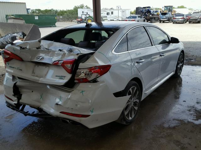 5NPE34AB6FH255171 - 2015 HYUNDAI SONATA SPO WHITE photo 4