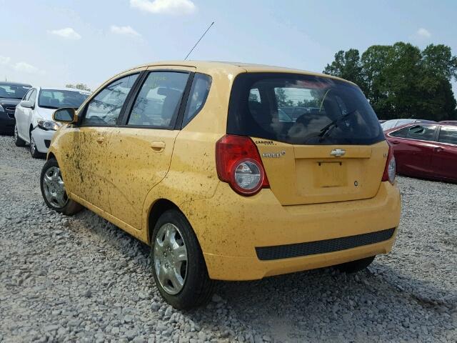 KL1TG66E09B344984 - 2009 CHEVROLET AVEO LT YELLOW photo 3