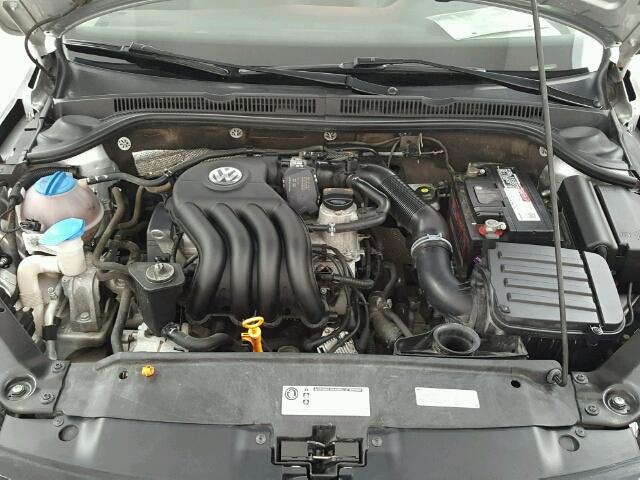 3VW2K7AJ6CM385937 - 2012 VOLKSWAGEN JETTA BASE Արծաթագույն լուսանկար 7