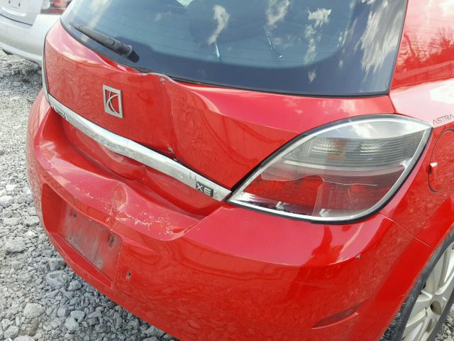 W08AR671285104010 - 2008 SATURN ASTRA XE RED photo 9