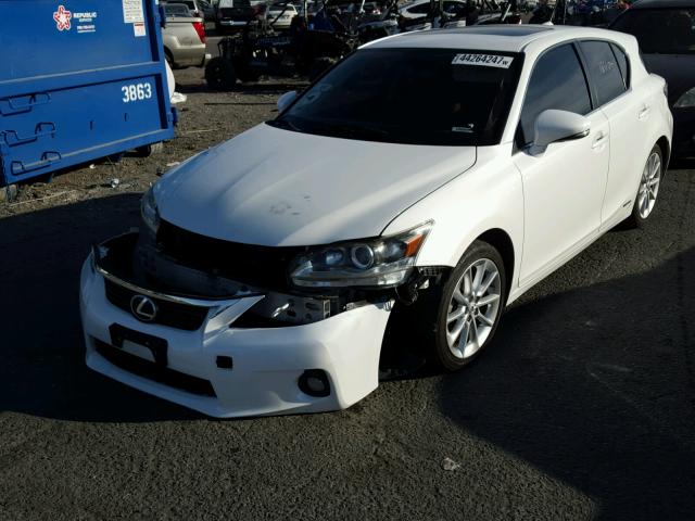 JTHKD5BH5C2095191 - 2012 LEXUS CT WHITE photo 2