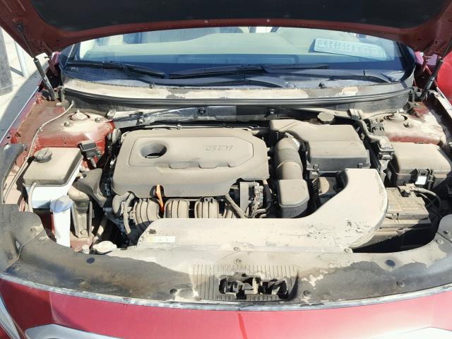 5NPE24AF9FH116853 - 2015 HYUNDAI SONATA SE RED photo 7