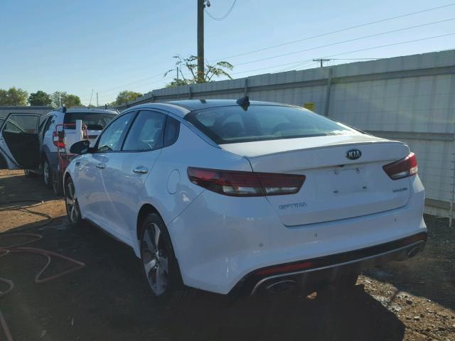 5XXGW4L23GG019989 - 2016 KIA OPTIMA SX WHITE photo 3