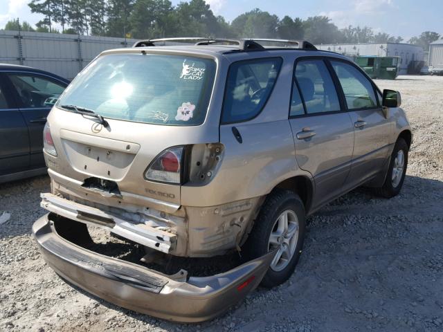 JTJGF10U010084292 - 2001 LEXUS RX 300 GOLD photo 4