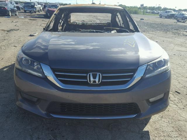 1HGCR2F56EA257202 - 2014 HONDA ACCORD SPO GRAY photo 10