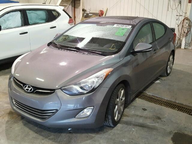 5NPDH4AEXDH338803 - 2013 HYUNDAI ELANTRA GRAY photo 2