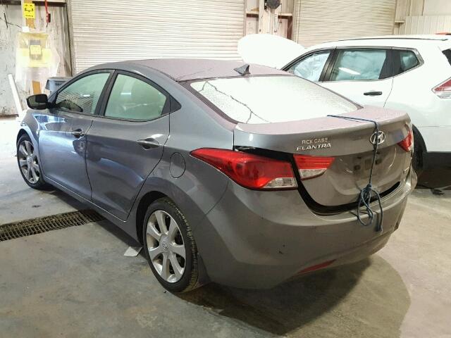 5NPDH4AEXDH338803 - 2013 HYUNDAI ELANTRA GRAY photo 3