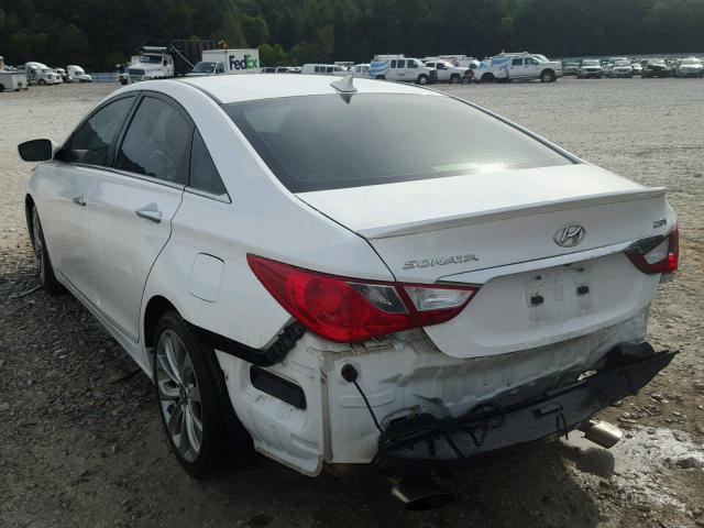 5NPEC4AB6CH407364 - 2012 HYUNDAI SONATA SE WHITE photo 3