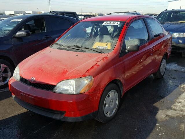 JTDAT123710175825 - 2001 TOYOTA ECHO RED photo 2