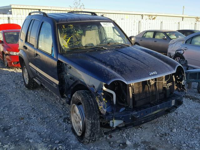 1J4GL48K85W507696 - 2005 JEEP LIBERTY SP BLUE photo 1