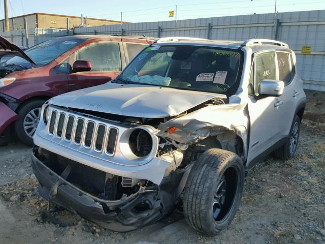 ZACCJBDB1HPE41904 - 2017 JEEP RENEGADE SILVER photo 2