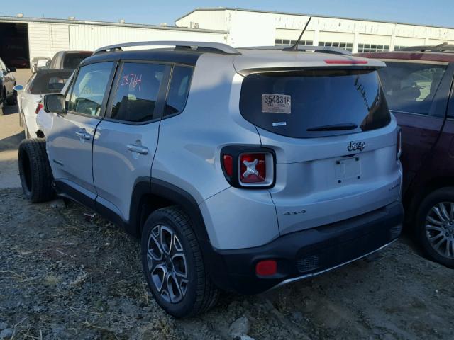 ZACCJBDB1HPE41904 - 2017 JEEP RENEGADE SILVER photo 3