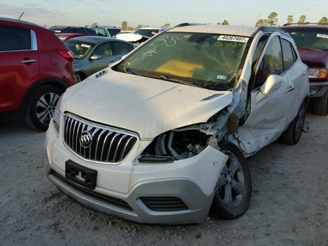 KL4CJASB0EB512457 - 2014 BUICK ENCORE WHITE photo 2