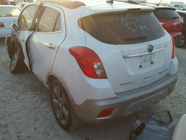 KL4CJASB0EB512457 - 2014 BUICK ENCORE WHITE photo 3