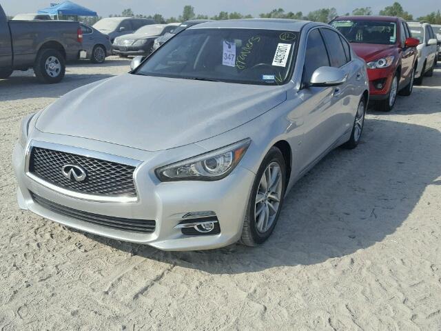 JN1BV7AP7EM692548 - 2014 INFINITI Q50 BASE GRAY photo 2