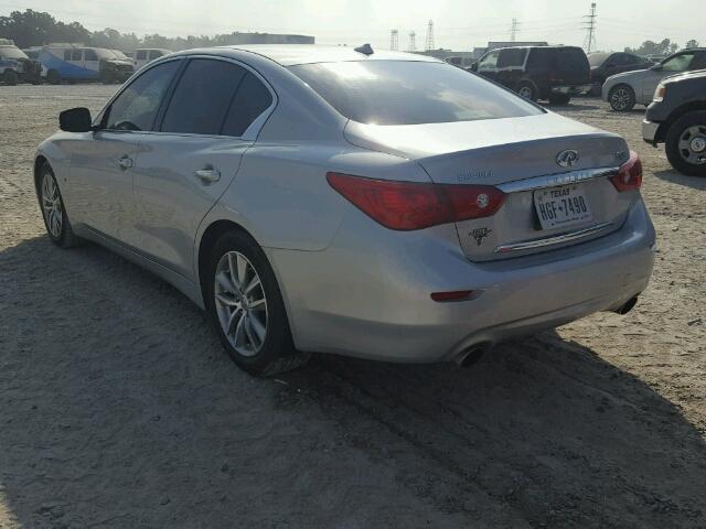 JN1BV7AP7EM692548 - 2014 INFINITI Q50 BASE GRAY photo 3