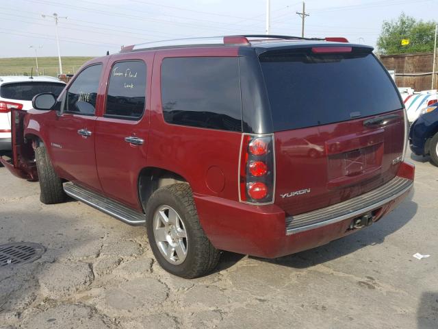 1GKFK63868J174884 - 2008 GMC YUKON DENA MAROON photo 3