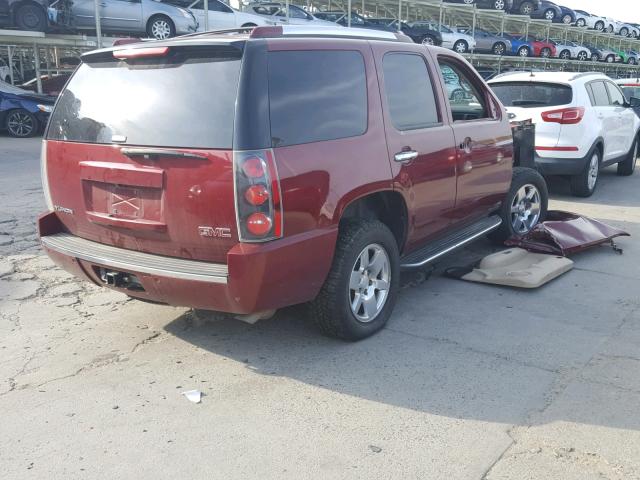 1GKFK63868J174884 - 2008 GMC YUKON DENA MAROON photo 4