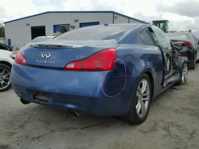 JNKCV64E58M122086 - 2008 INFINITI G37 BASE BLUE photo 4