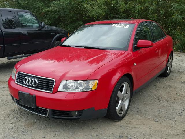 WAULC68E04A114780 - 2004 AUDI A4 RED photo 2