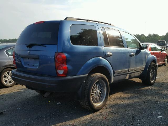 1D4HB38N54F235773 - 2004 DODGE DURANGO ST BLUE photo 4