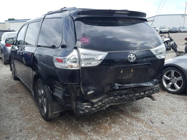 5TDXZ3DC1HS817528 - 2017 TOYOTA SIENNA SE BLACK photo 3