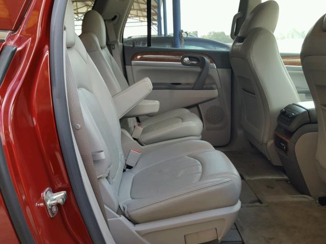 5GAER23D69J199876 - 2009 BUICK ENCLAVE CX RED photo 6