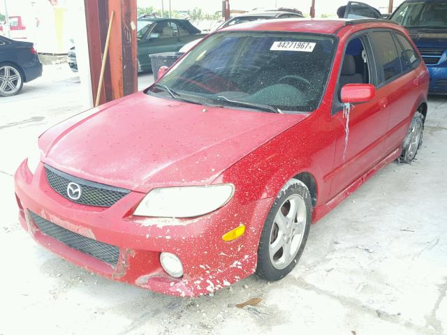 JM1BJ245821472516 - 2002 MAZDA PROTEGE PR RED photo 2