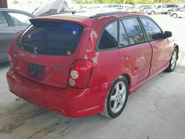 JM1BJ245821472516 - 2002 MAZDA PROTEGE PR RED photo 4