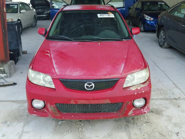 JM1BJ245821472516 - 2002 MAZDA PROTEGE PR RED photo 9