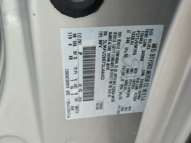 5LMFU28R73LJ46453 - 2003 LINCOLN NAVIGATOR Silber Foto 10