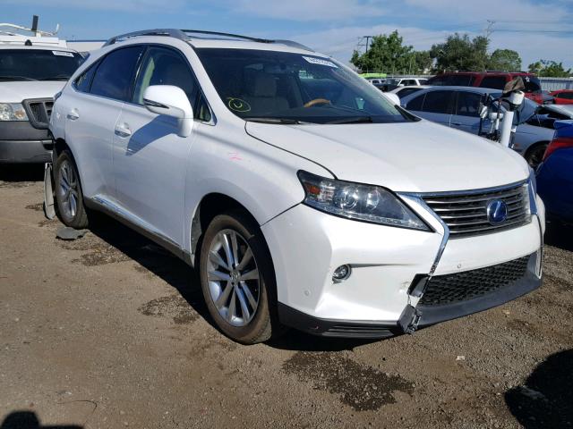 2T2BC1BA8FC006599 - 2015 LEXUS RX 450H WHITE photo 1