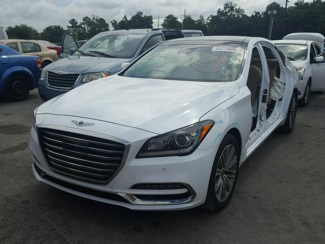 KMHGN4JE7JU239388 - 2018 GENESIS G80 BASE WHITE photo 2