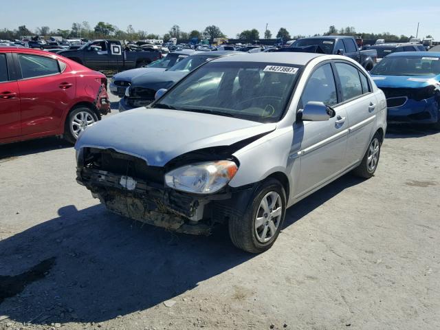 KMHCN46C19U378630 - 2009 HYUNDAI ACCENT GLS SILVER photo 2