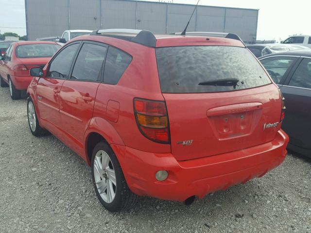 5Y2SN63L65Z400781 - 2005 PONTIAC VIBE GT RED photo 3