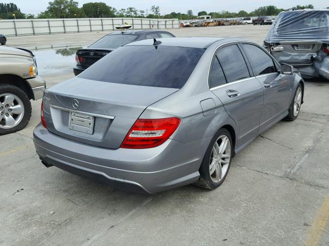 WDDGF4HB4CA680869 - 2012 MERCEDES-BENZ C 250 GRAY photo 4