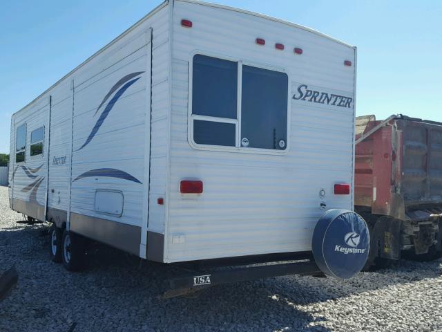 4YDT300266A226291 - 2006 KEYSTONE SPRINTER WHITE photo 3