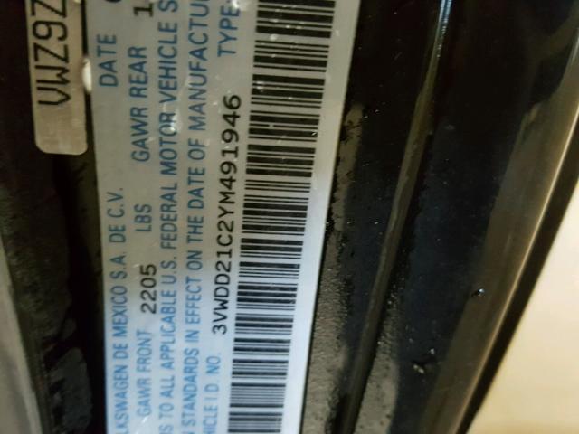 3VWDD21C2YM491946 - 2000 VOLKSWAGEN NEW BEETLE 黑色 照片 10