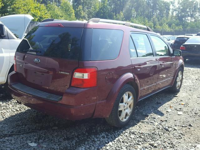 1FMDK06136GA55288 - 2006 FORD FREESTYLE BURGUNDY photo 4