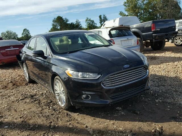 3FA6P0H9XER338365 - 2014 FORD FUSION SE BLACK photo 1