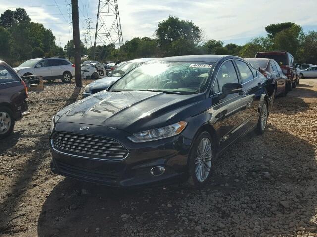 3FA6P0H9XER338365 - 2014 FORD FUSION SE BLACK photo 2