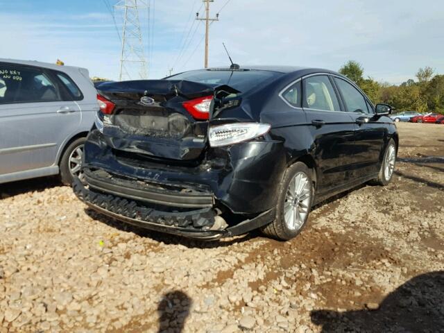 3FA6P0H9XER338365 - 2014 FORD FUSION SE BLACK photo 4