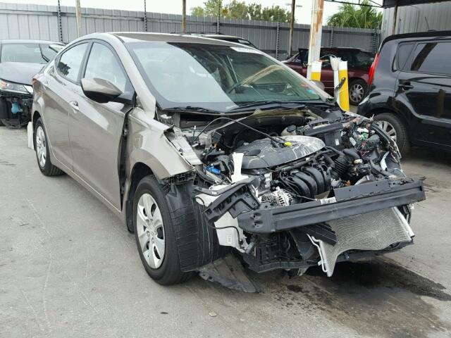 5NPDH4AE6GH671942 - 2016 HYUNDAI ELANTRA TAN photo 1