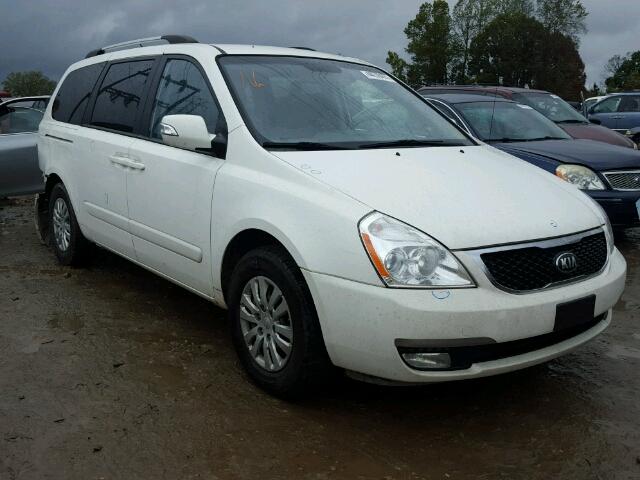 KNDMG4C75E6542163 - 2014 KIA SEDONA LX WHITE photo 1