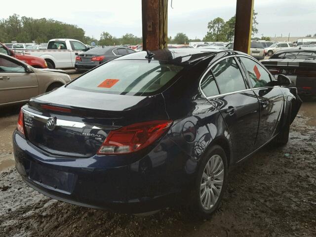 2G4GR5EC9B9198036 - 2011 BUICK REGAL CXL BLUE photo 4