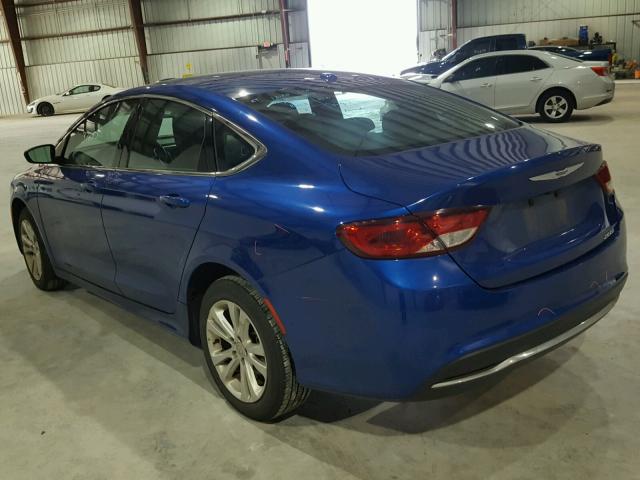 1C3CCCAB7FN734124 - 2015 CHRYSLER 200 LIMITE BLUE photo 3