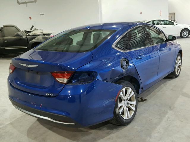 1C3CCCAB7FN734124 - 2015 CHRYSLER 200 LIMITE BLUE photo 4