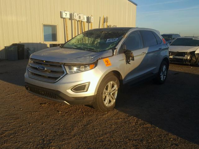 2FMTK4J88FBB49312 - 2015 FORD EDGE SILVER photo 2